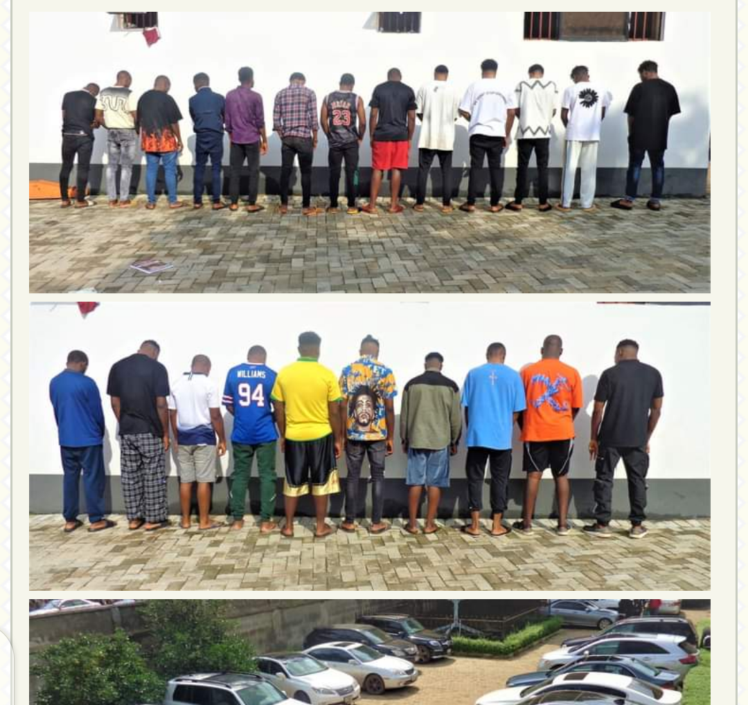 » EFCC Arrests 42 Yahoo Boys In Anambra, Enugu. See Cars, Laptops, Phones Recovered