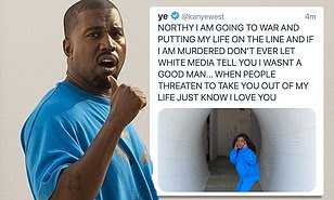 Kanye West tweets about being ‘murdered’ and North ‘taken away’ from him