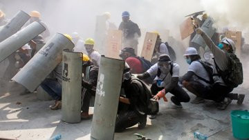 Myanmar coup: Military open fire with live rounds on unarmed protesters killing at least 18 and injuring over 30 (photos/videos)