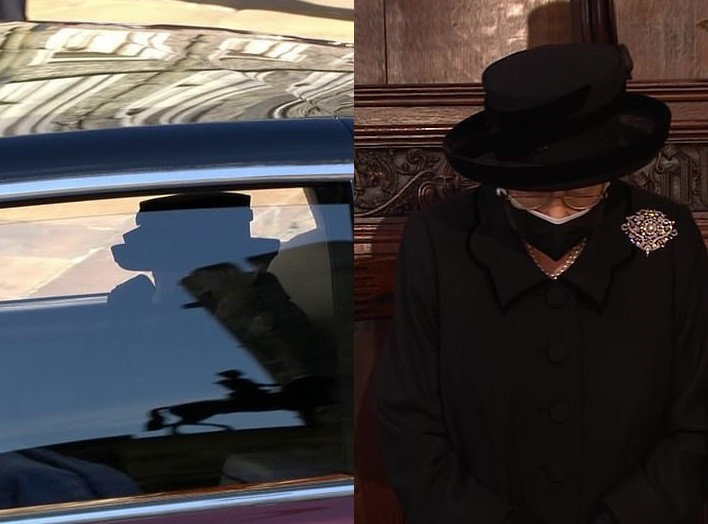 The Queen wipes away tears at Prince Philip’s funeral as she follows her beloved husband’s coffin to St George’s Chapel (funeral Photos)