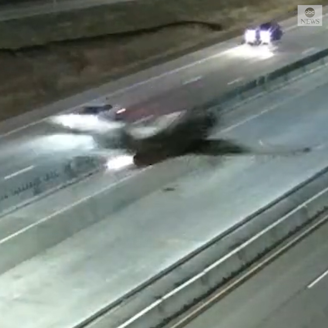 Watch the moment a small plane crashes into a moving SUV in emergency landing on a highway (video)