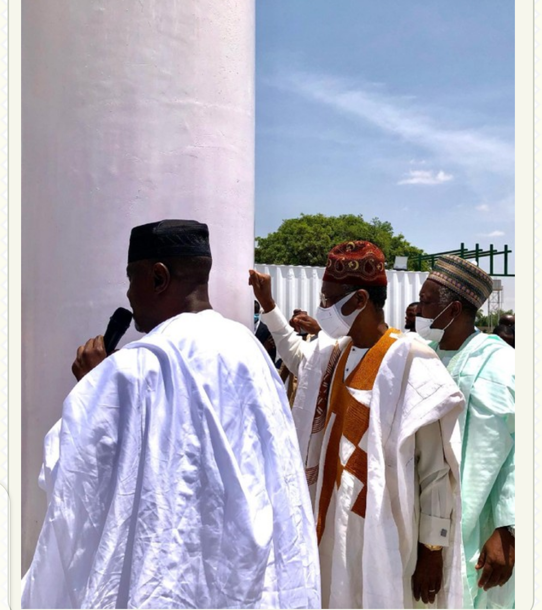 Lai Mohammed Inspects Tallest Nigerian Flag Pole In Jigawa (Photos)