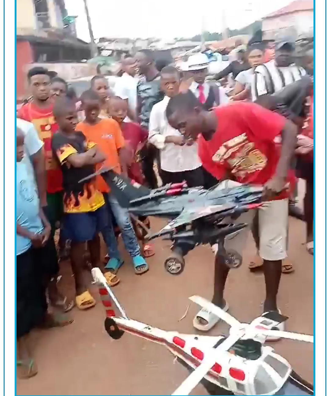 Naija To The World!16-Year-Old Chukwu Emmanuel Builds Helicopter and Jet Toys