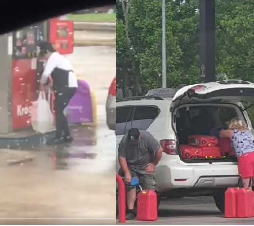 US citizens buying fuel in plastic bags and kegs as some US states suffer fuel scarcity (photos/video)