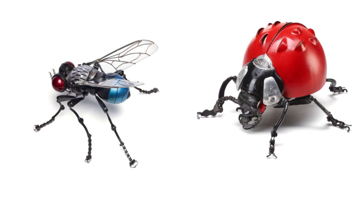 Édouard Martinet Creates Animal Sculptures Out of Scrap Materials and Automobile Parts.