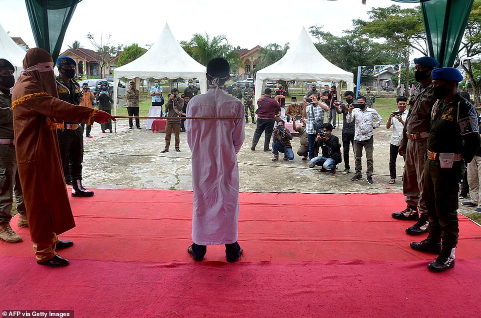 Indonesian Child Rapist Begs For Mercy As He Receives 146 Lashes (Photos)