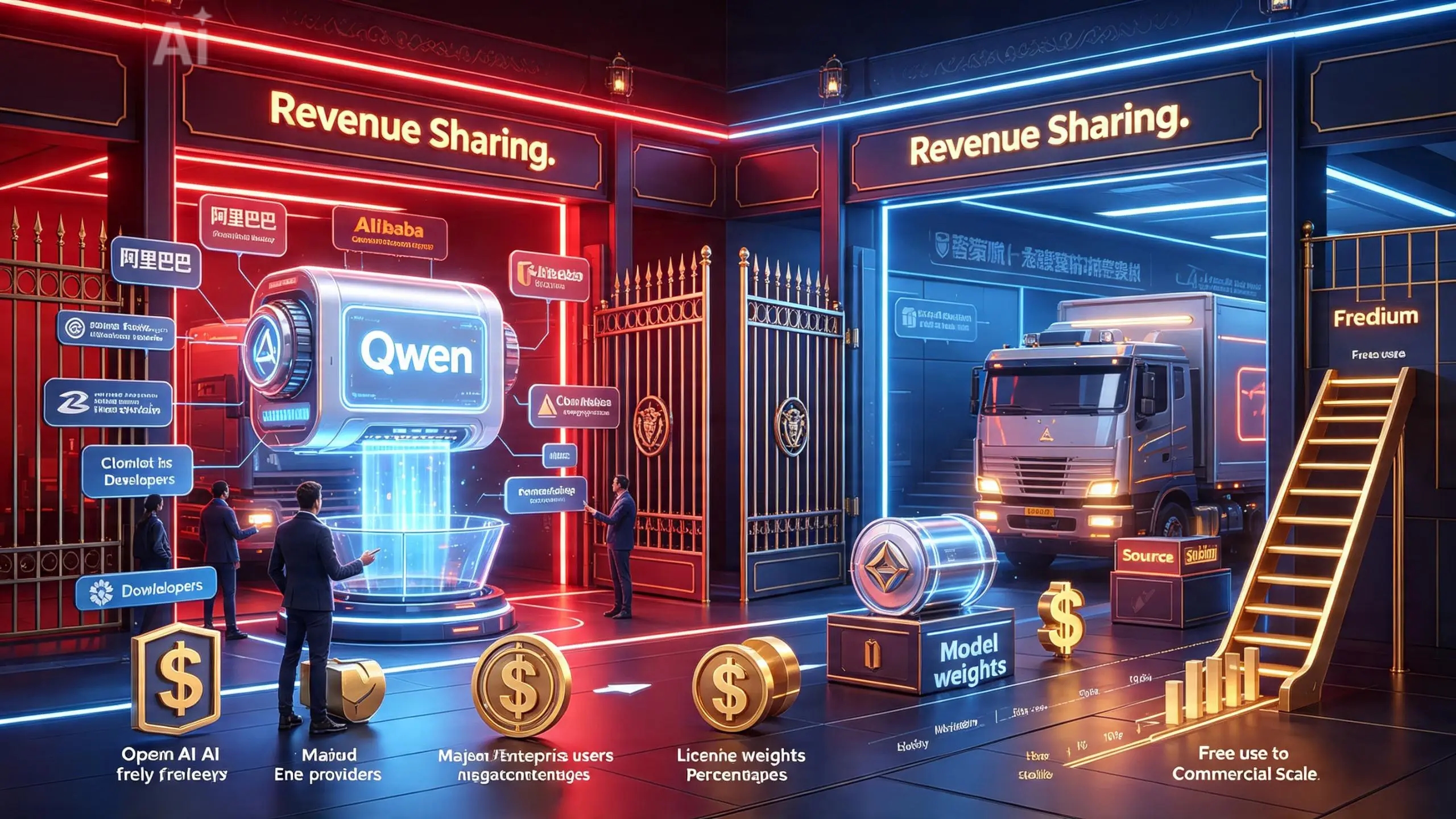 “Open” AI Is Getting a Price Tag: Alibaba Wants a Cut When Big Companies Profit From Qwen