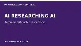 Editorial graphic about Anthropic research into automated AI researchers